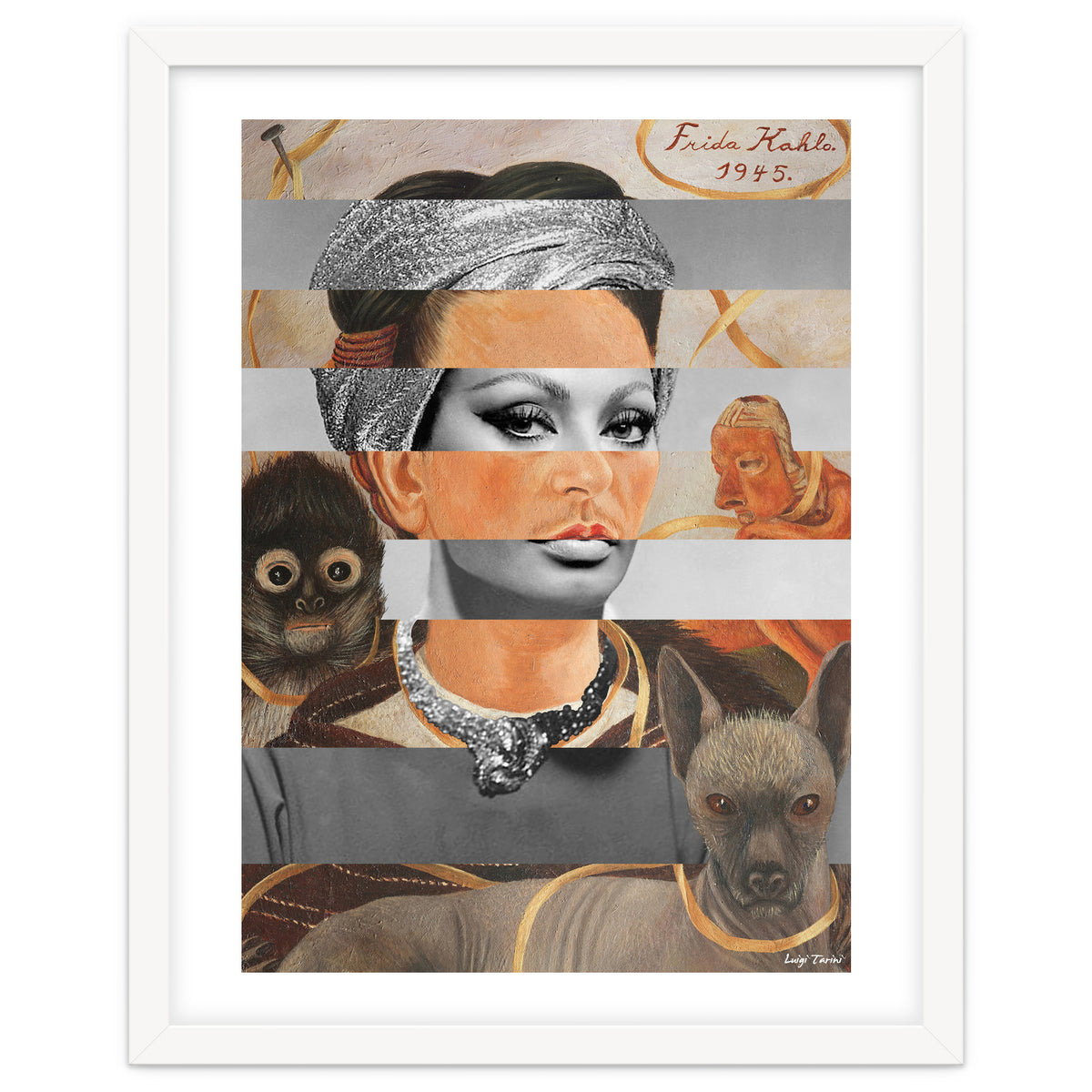 Self Portrait By Frida Kahlo & Sophia Loren