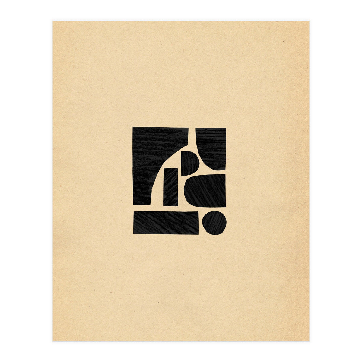 Minimalist black shapes (Print Only)