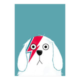Doozal Dog Bowie White (Print Only) thumbnail