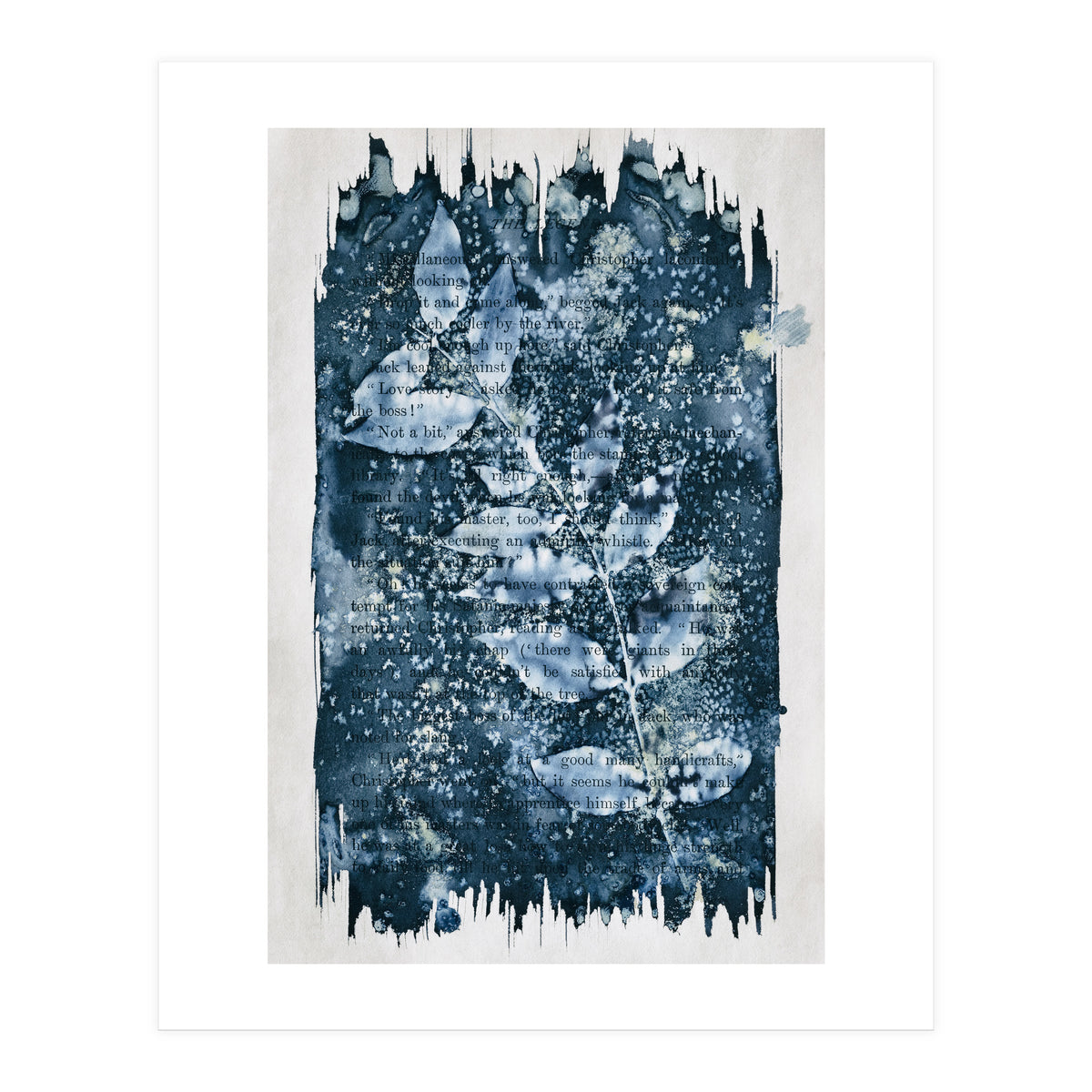 Indigo Blue Botanical Leaves No. 1 (Print Only)