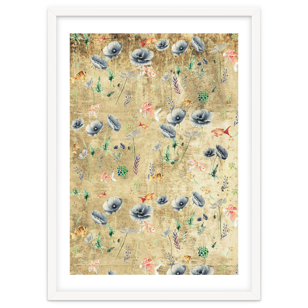 Fishes & Garden #Gold-plated