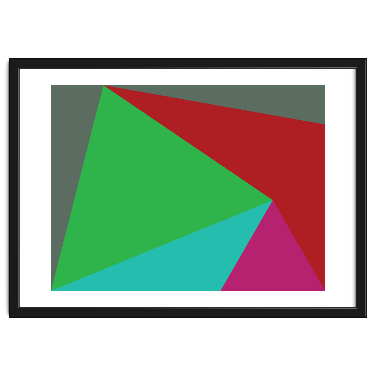 Geometric Shapes No. 19 -  green, magenta & blue