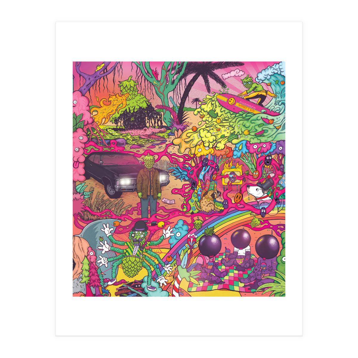 ABBEYDALE BREWERY COLLAB SERIES #2 FULL ILLUSTRATION - THORNBRIDGE, WILDE CHILD, RIDGESIDE, TORRSIDE, BOX SOCIAL, ORA BREWING (Print Only)