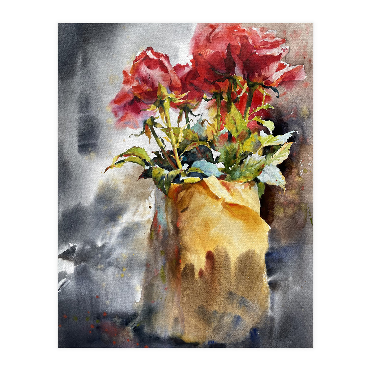 Bouquet of red roses (Print Only)