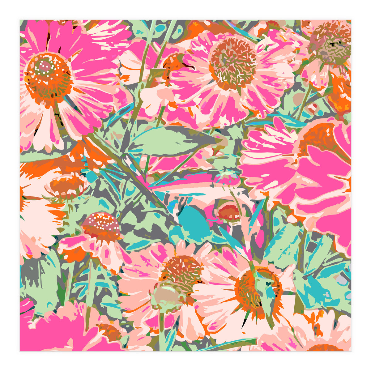 Pink Sunflowers (Print Only)