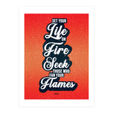 Set Your Life On Fire - Rumi Quote Typography (Print Only) thumbnail
