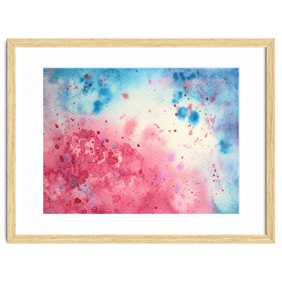 When pink meets blue || abstract watercolor
