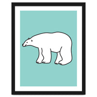 Polar Bear Pattern On a Mint Background