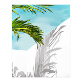 Palms In My Backyard, Tropical Greece Architecture Travel Painting, Summer Scenic Building  (Print Only) thumbnail