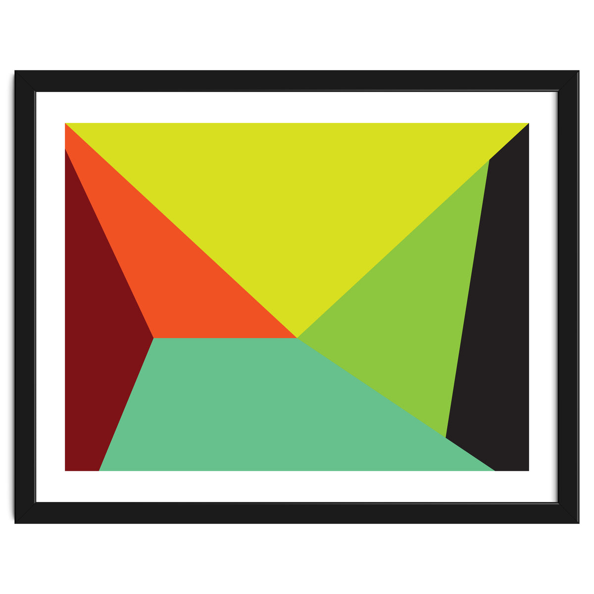 Geometric Shapes No. 31 -  yellow, orange & green