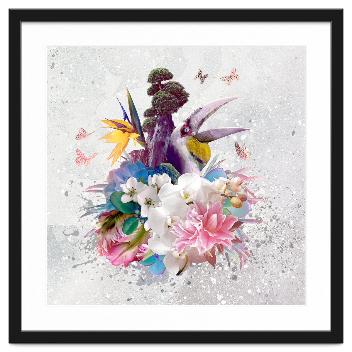 Floral Hornbill Grey