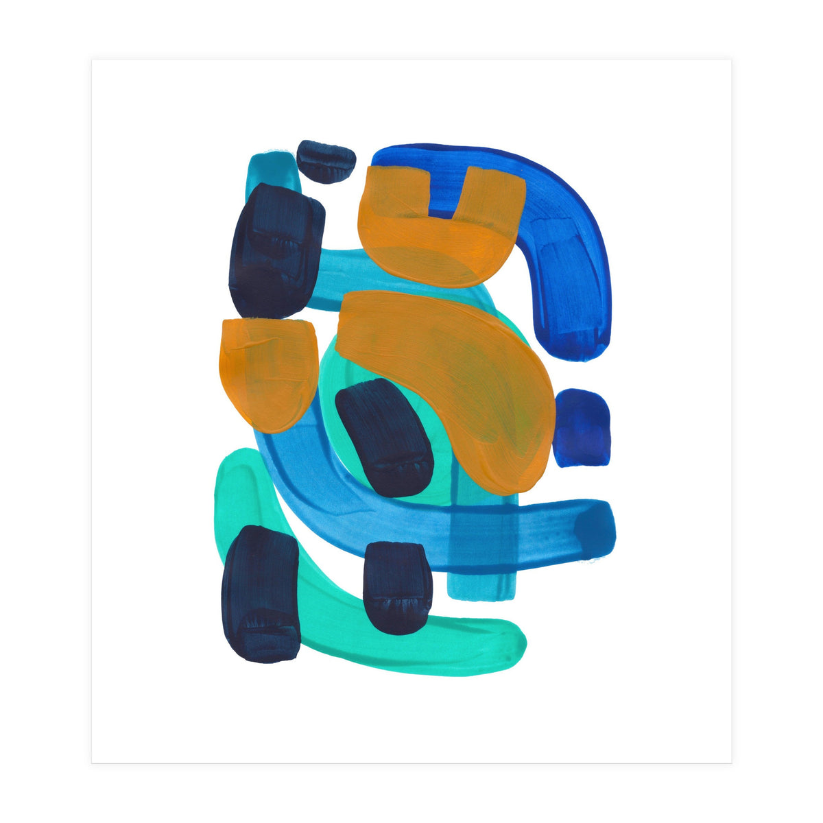 Marine Shapes Yellow Accent (Print Only)