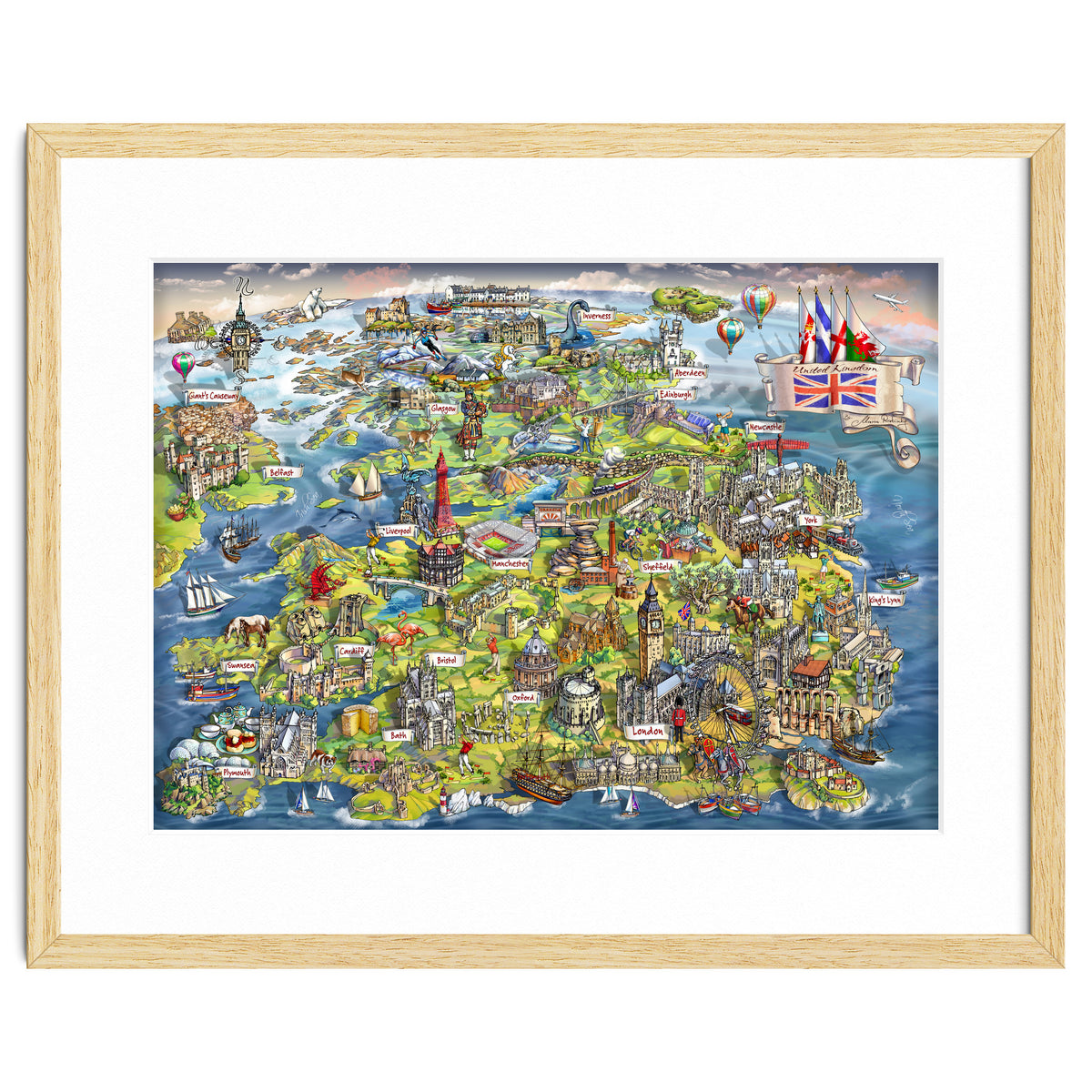 Illustrated Map Of The United Kingdom