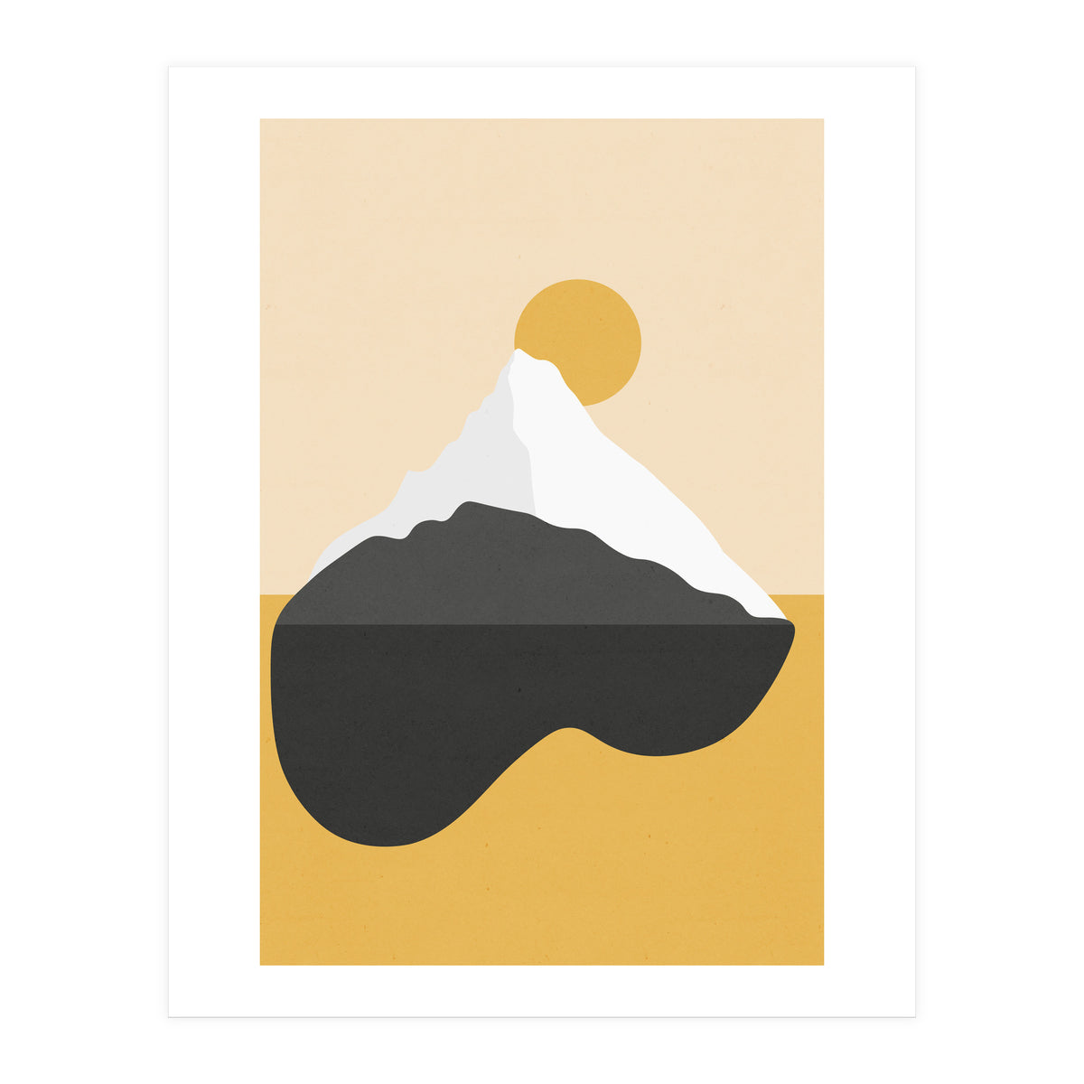 Abstract Mountain - Golden Desert (Print Only)