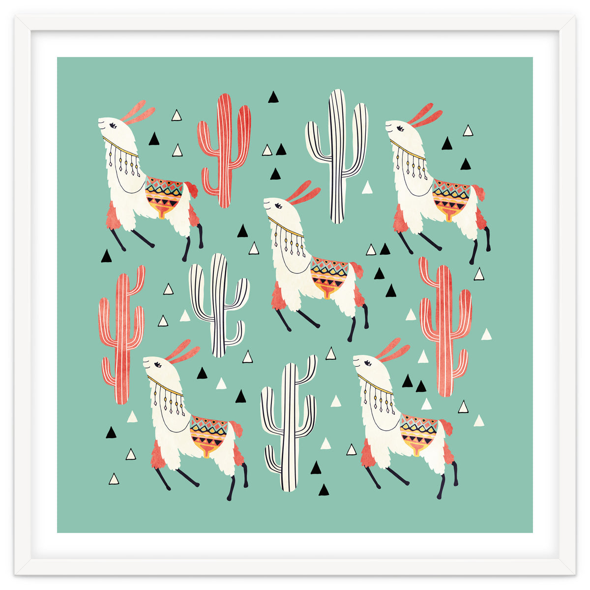 Llama In Green Desert