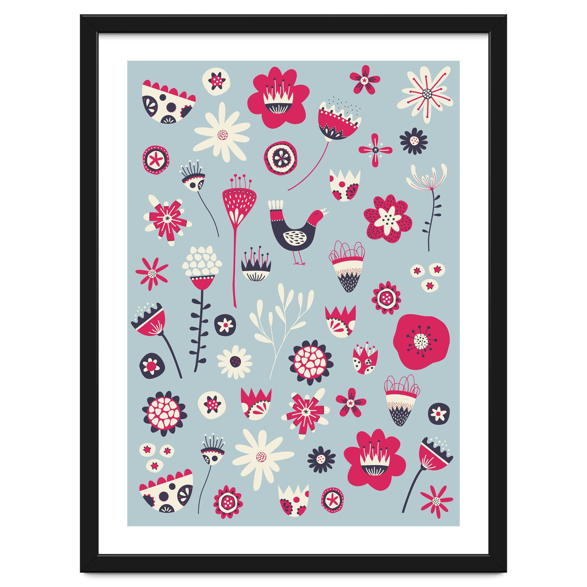 Spring Folk Floral Blue