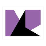 Geometric Shapes No. 64 - purple & black (Print Only) thumbnail
