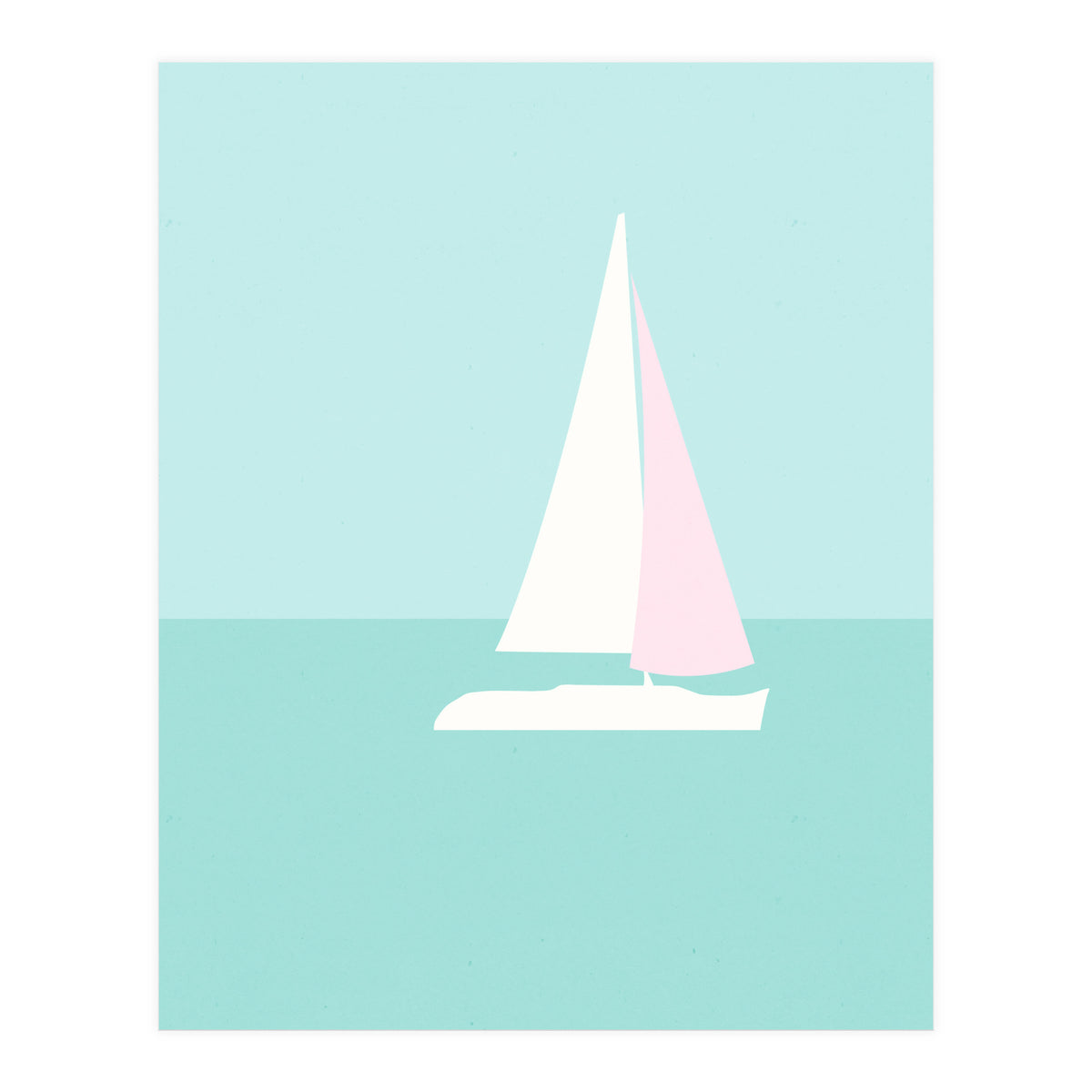Minimal Sailboat - Turquoise Coast (Print Only)