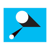 Geometric Shapes No. 46 - blue & black (Print Only) thumbnail