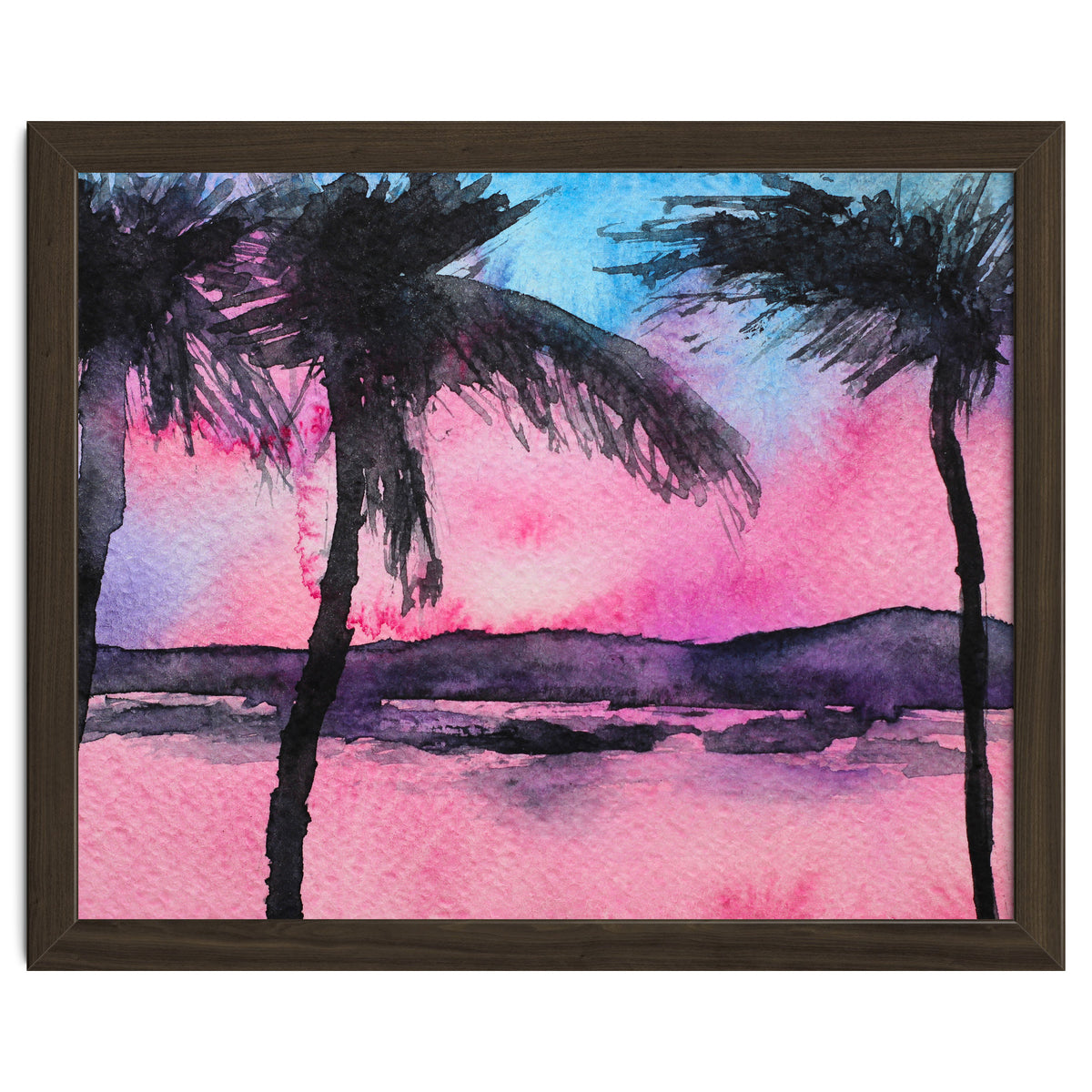 Tropical sunset || watercolor