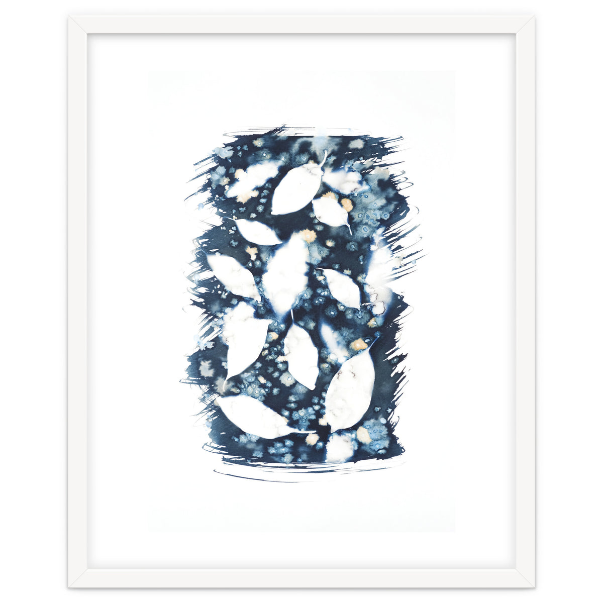 Indigo Blue Botanical Leaves No. 10