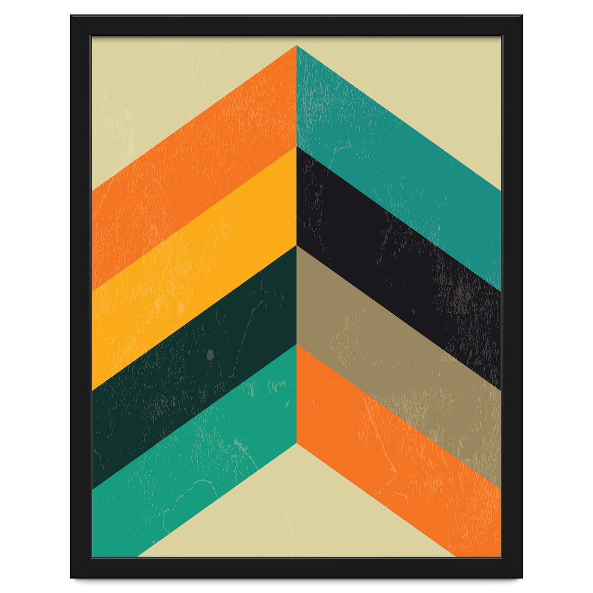Mid Century Chevron Retro Pop Art