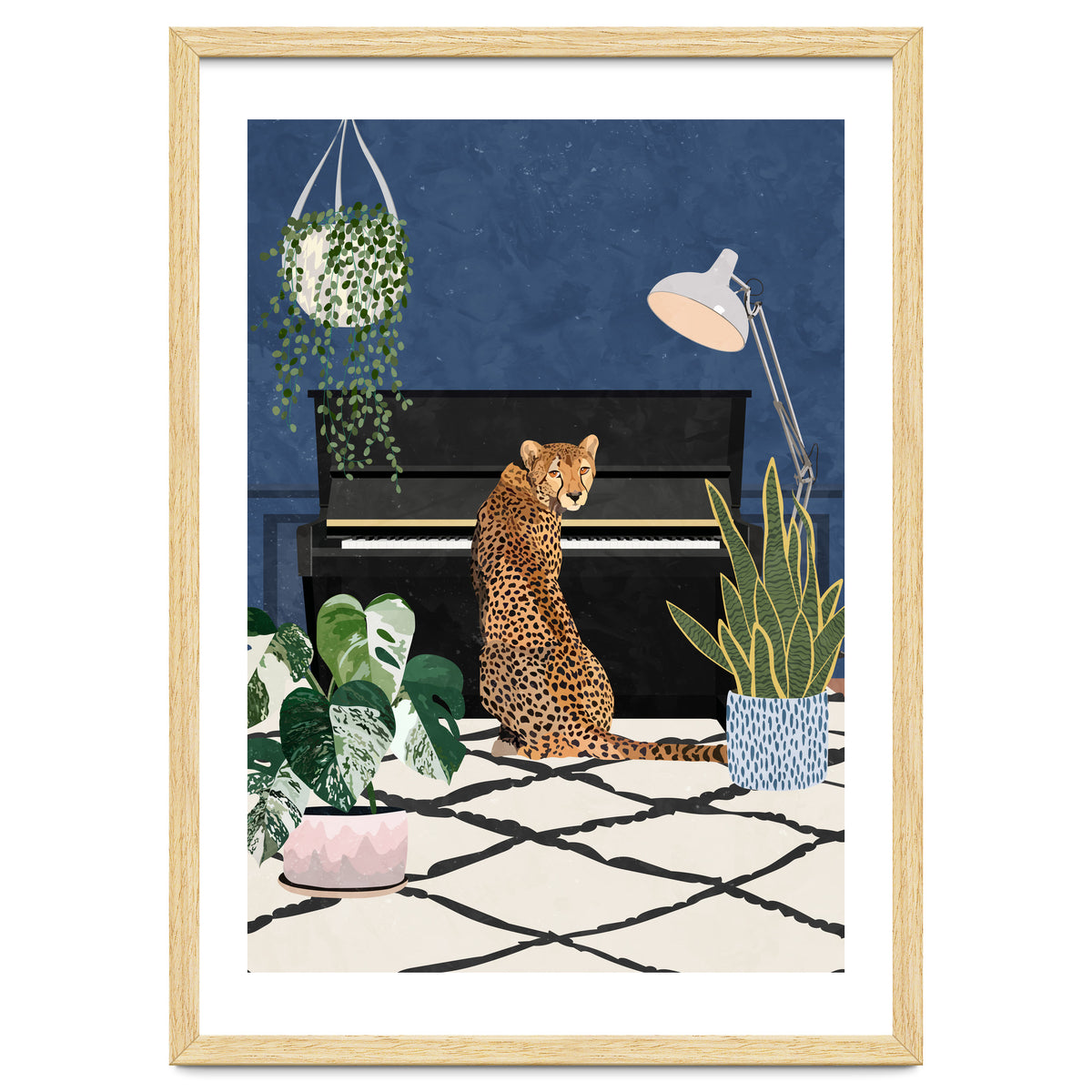 Cheetah playing the piano