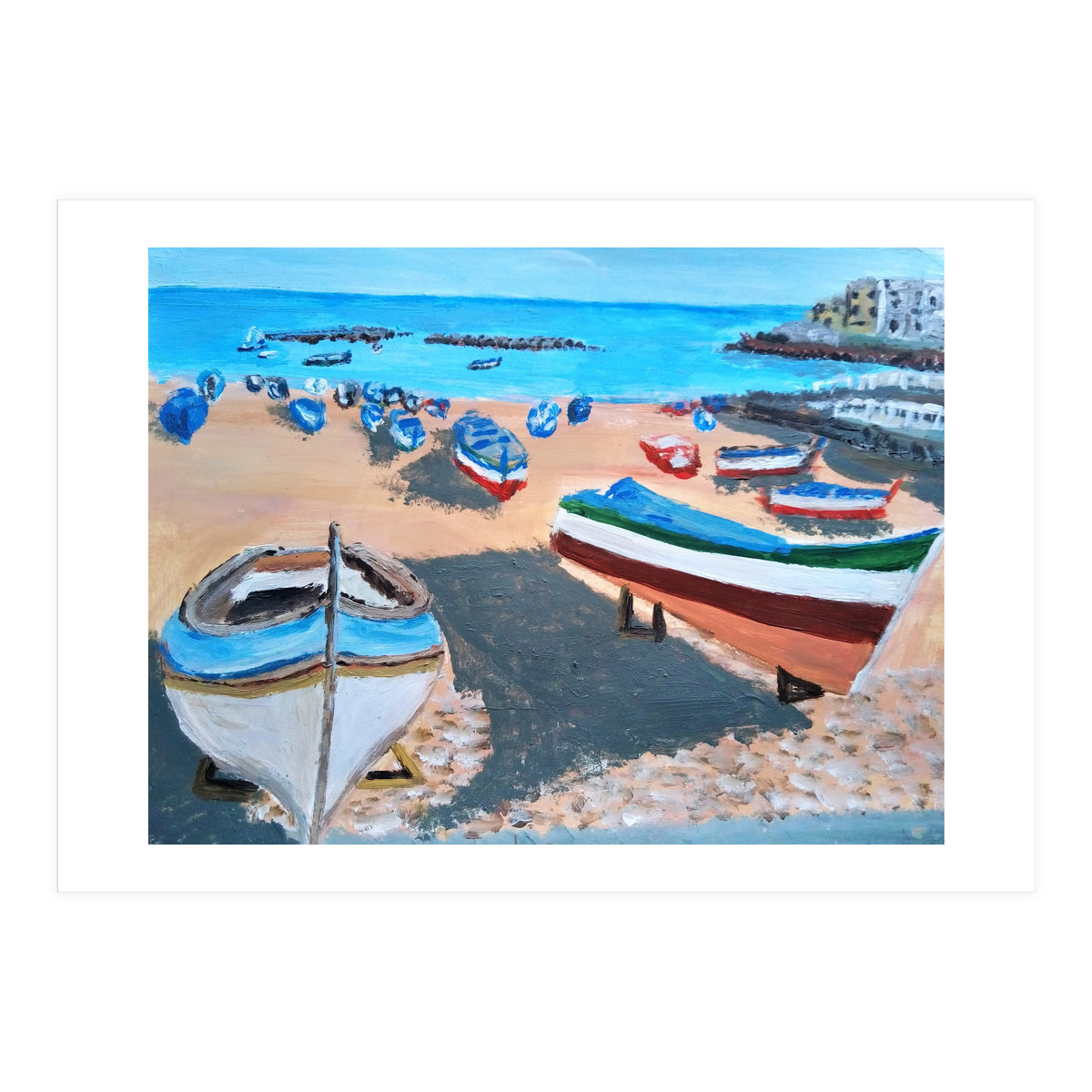 Two Boats in Palermo (Print Only)