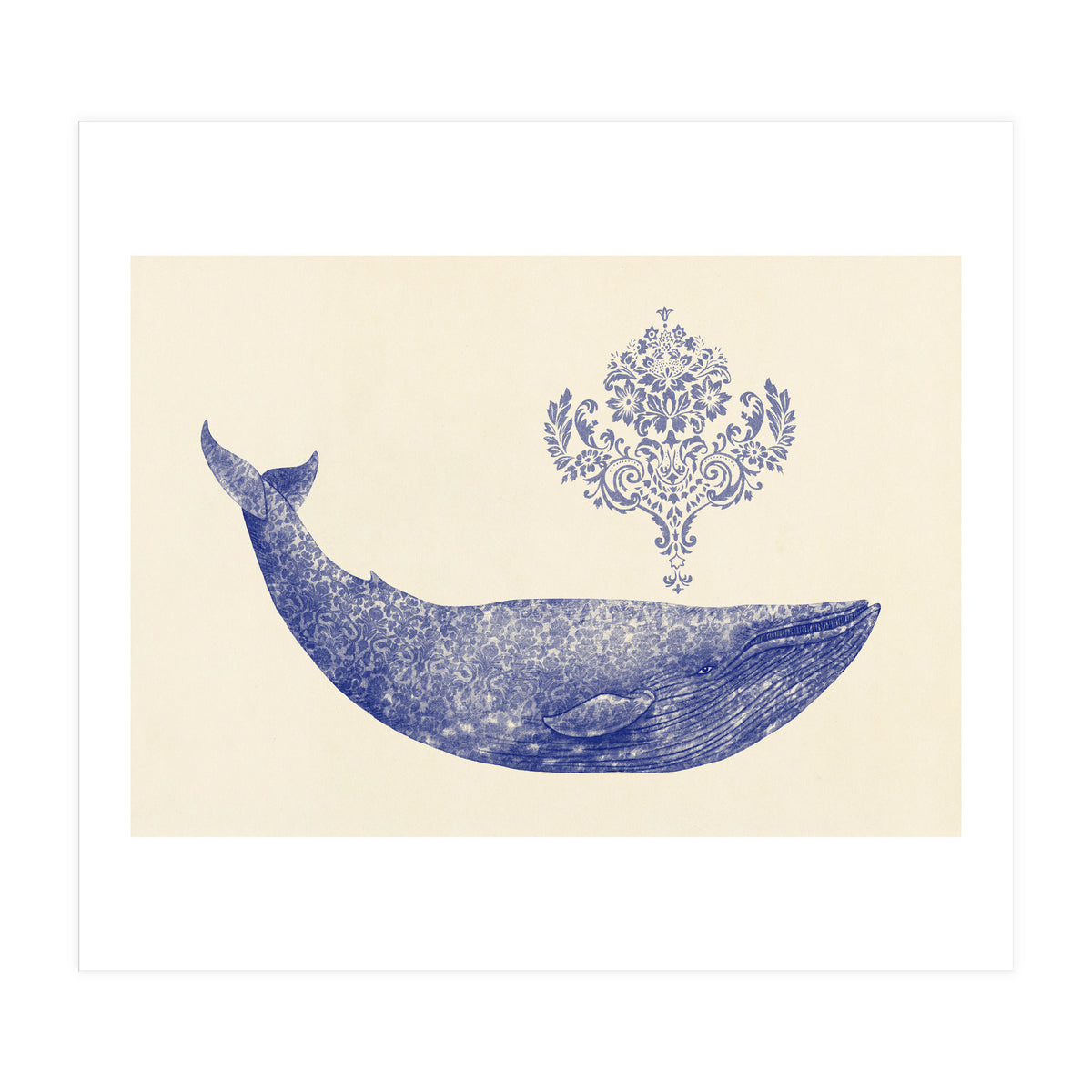Damask Whale (Print Only)