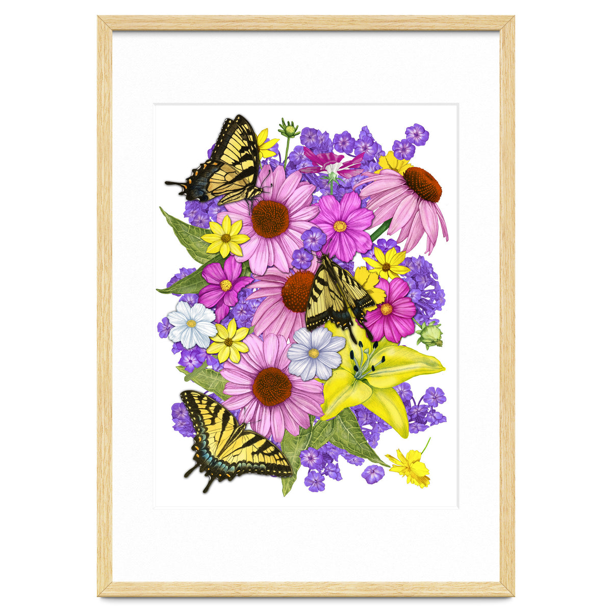 Corn Flowers and Swallowtails