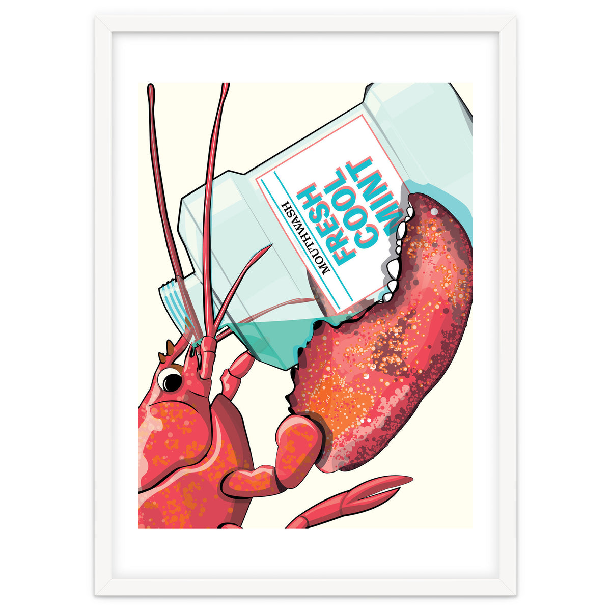 Lobster Drinking Mouthwash