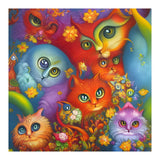 Colorful Crazy Kitty Cat Kitten Collage (Print Only) thumbnail