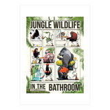 Jungle Wildlife in the Bathroom, funny toilet humour (Print Only) thumbnail