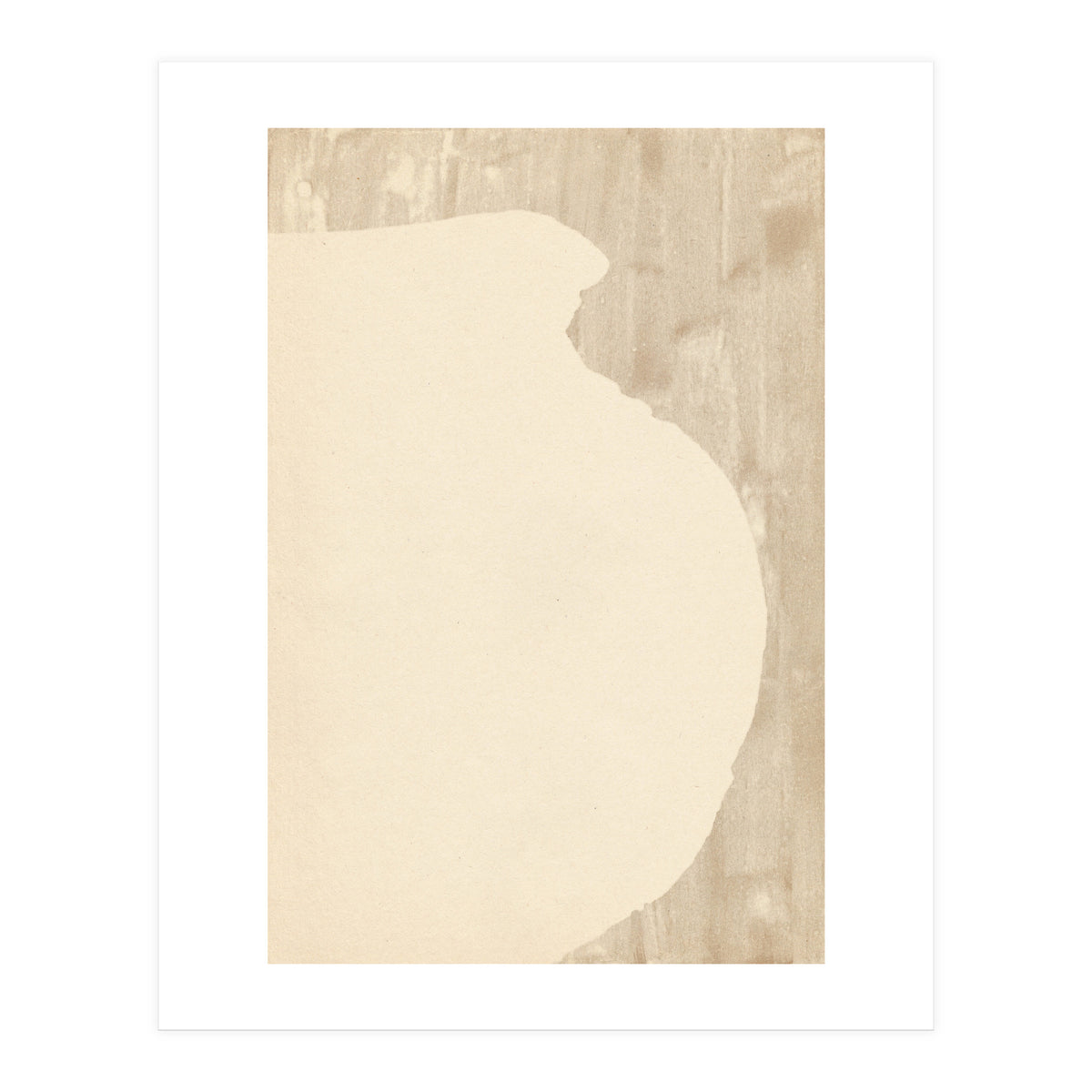 Cream tone vase silhouette (Print Only)