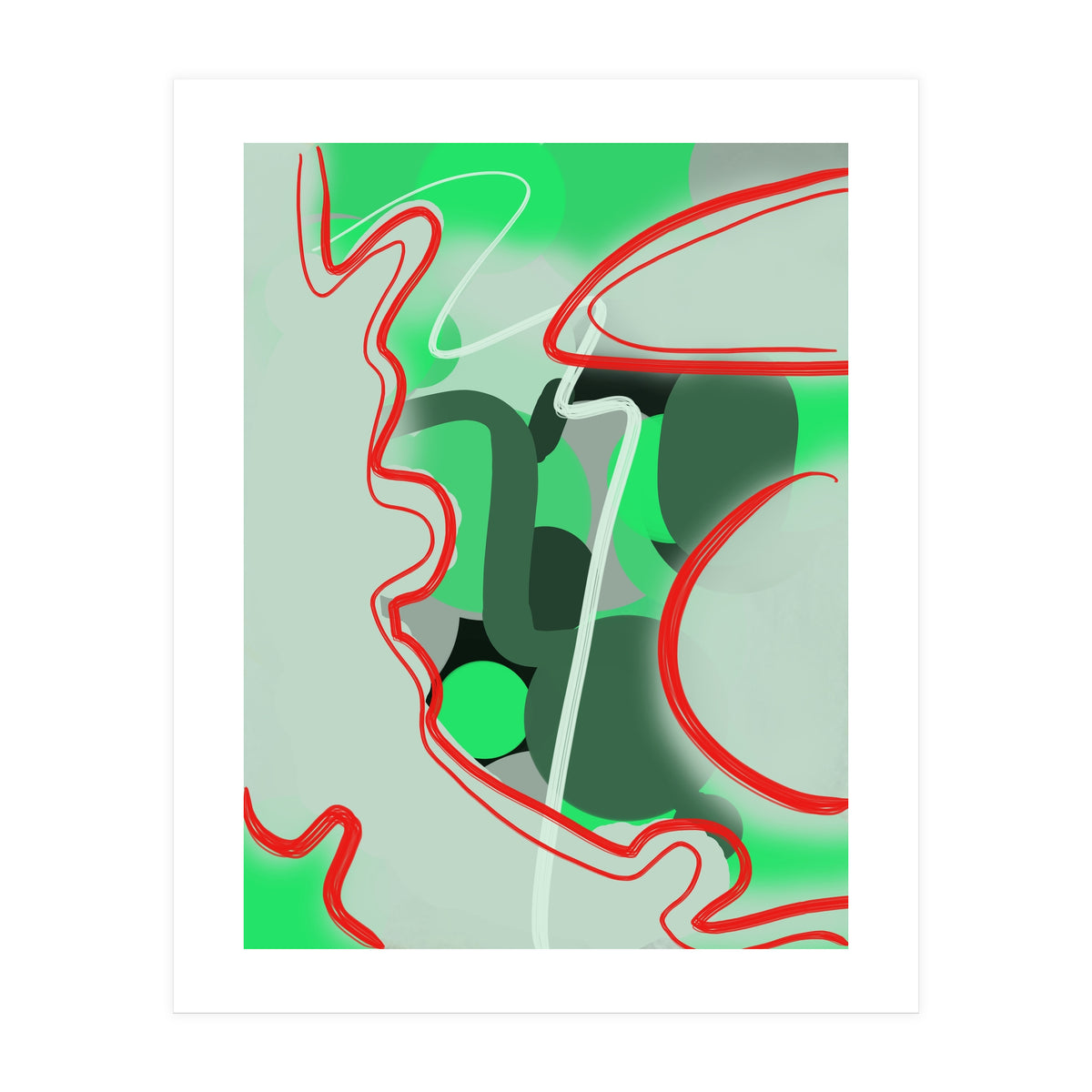 Abstraction In Complementary Colors 1 (Print Only)