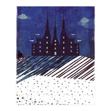 Castle on the hill at night (Print Only) thumbnail