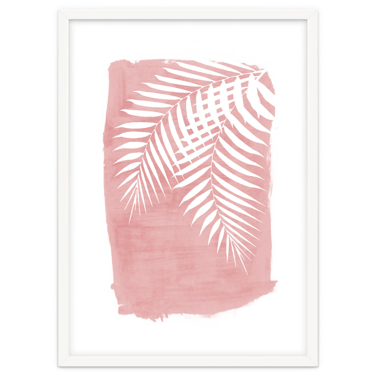 Palm Leaves On Pink