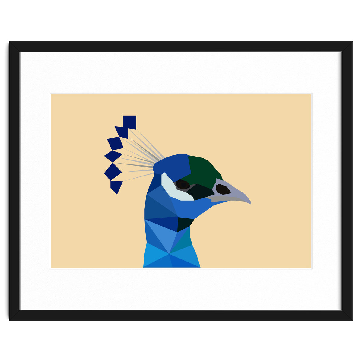 Peacock Low Poly Art