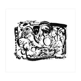 Birds and Flowers - b&w (Print Only) thumbnail
