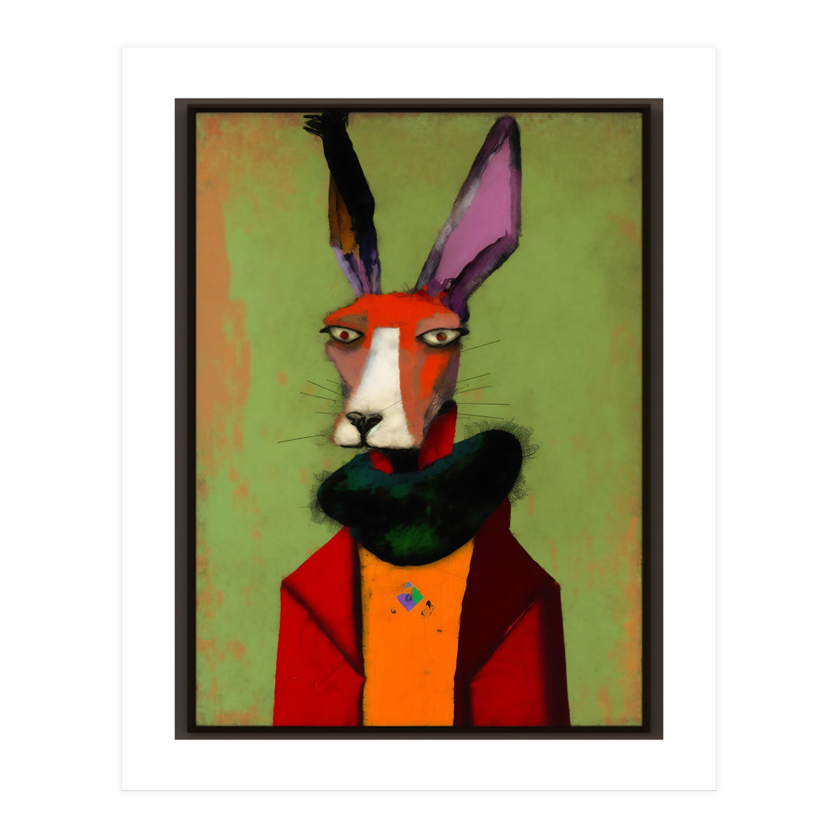 Hare In Clothes Portrait (Print Only)