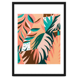 Watching The Leaves Turn, Tropical Autumn Colorful Eclectic Abstract Palm Nature Boho Graphic Design thumbnail