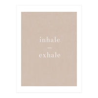 Inhale Exhale Beige Yoga (Print Only)