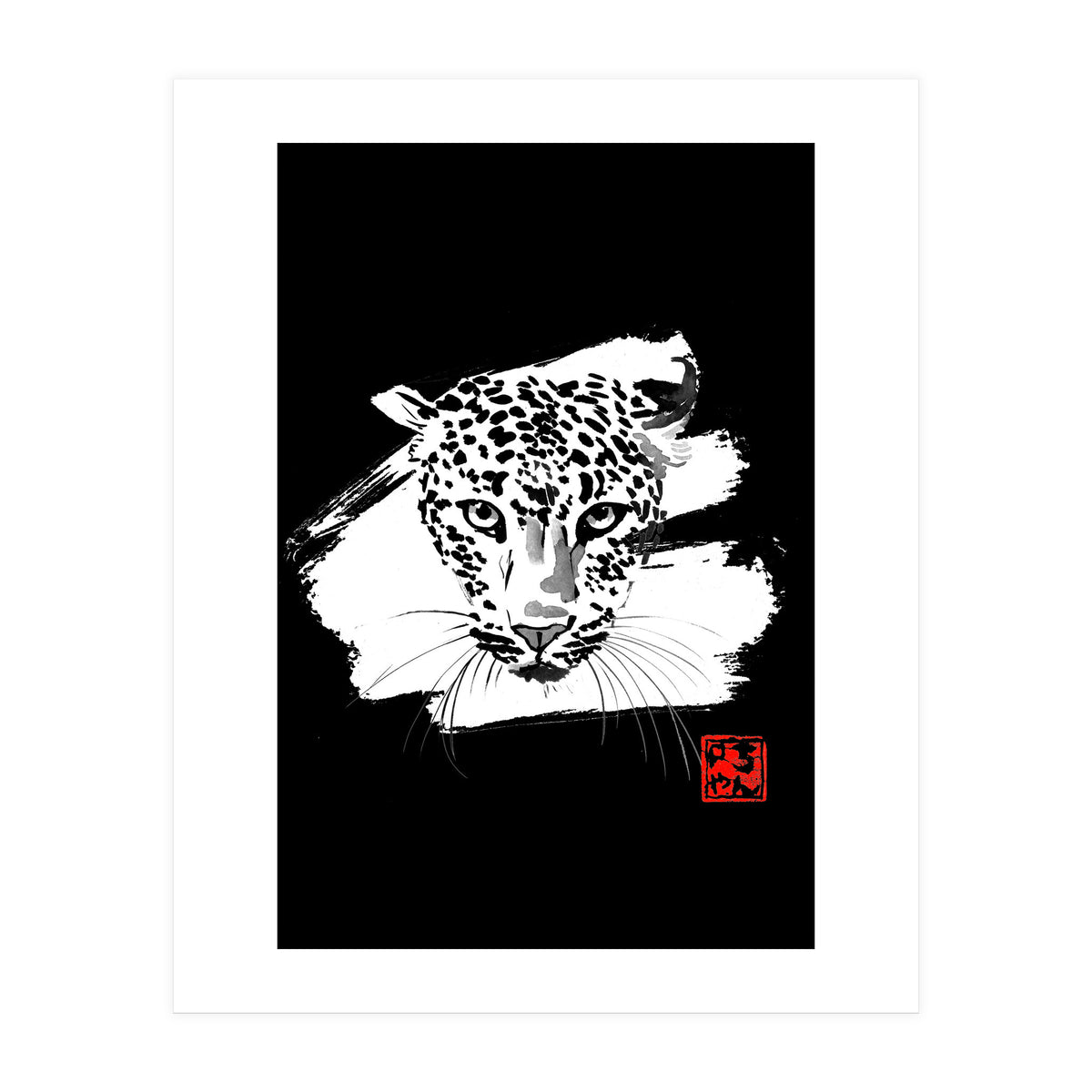 Leopard in white (Print Only)