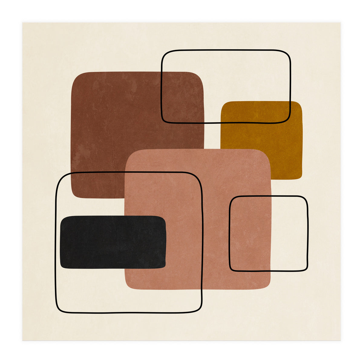 GEOMETRIC SHAPES - TERRACOTTA (Print Only)