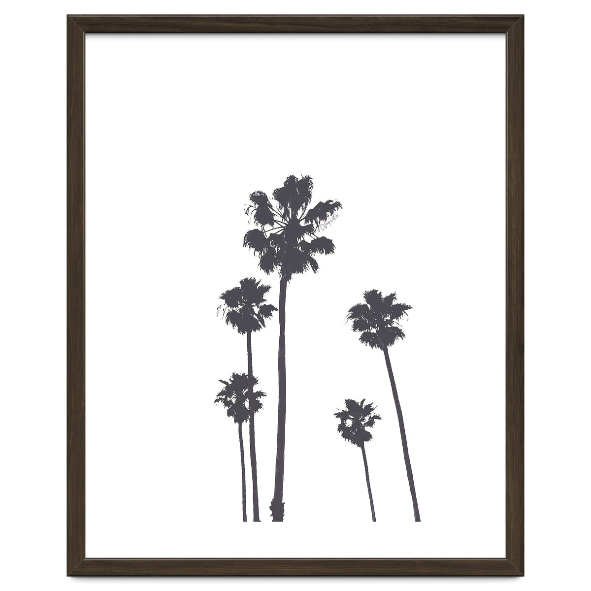 Palms & Sunset-Minimal B&W 2