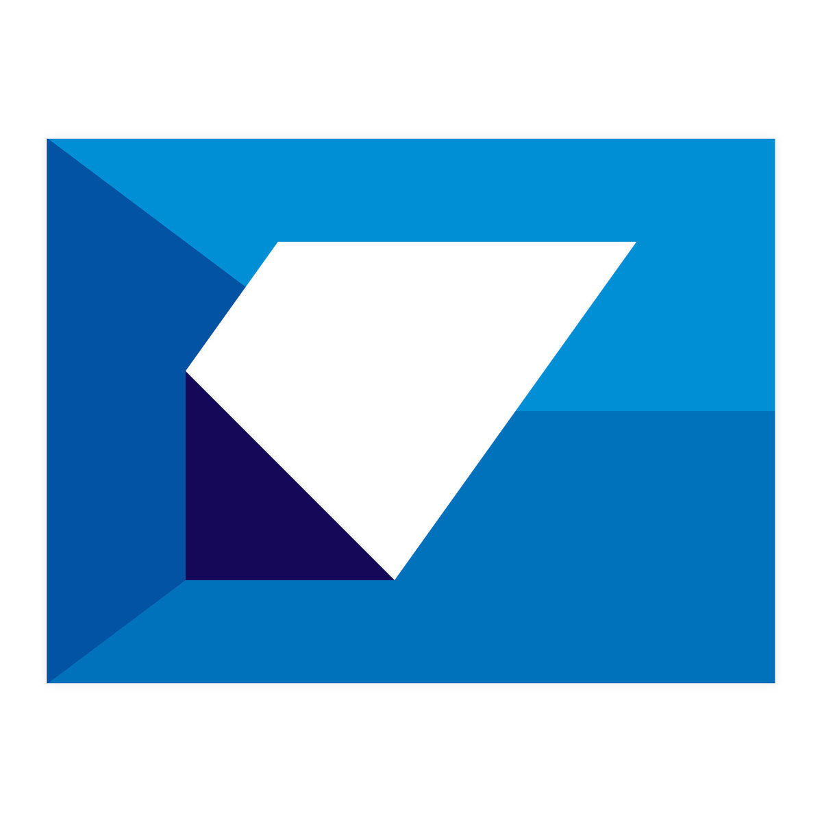 Geometric Shapes No. 32 -  blues (Print Only)