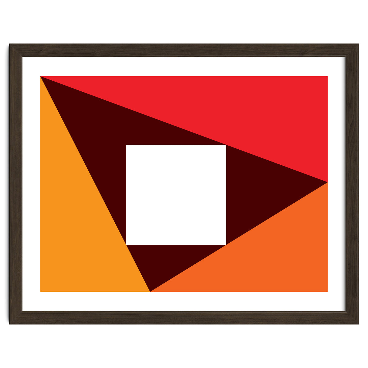 Geometric Shapes No. 23 - red & orange