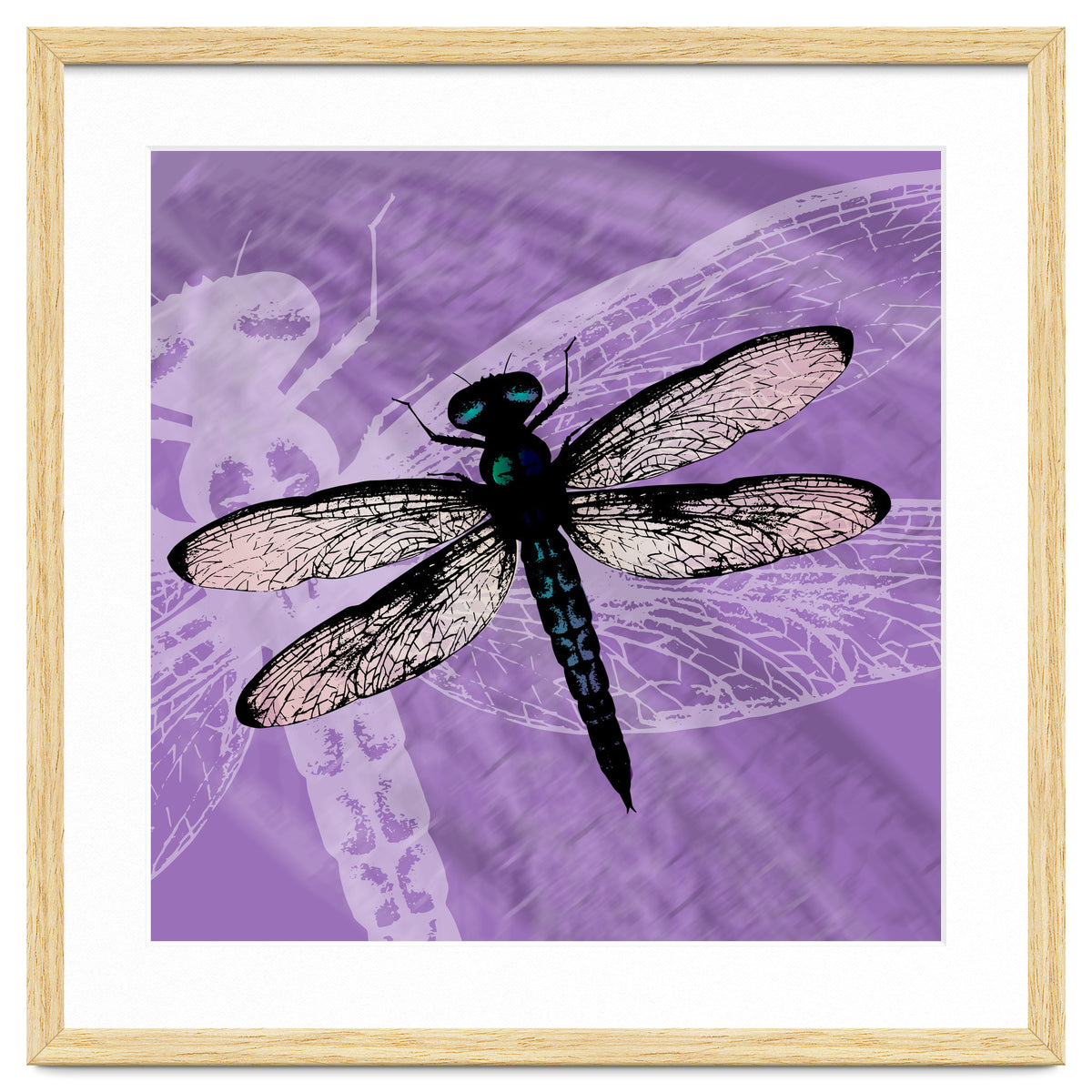 Blue dragonfly vector