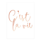 C'est la vie Rose Gold | Motivational Typography Quote Positivity | Handwritten Good Vibes Celebrate (Print Only) thumbnail