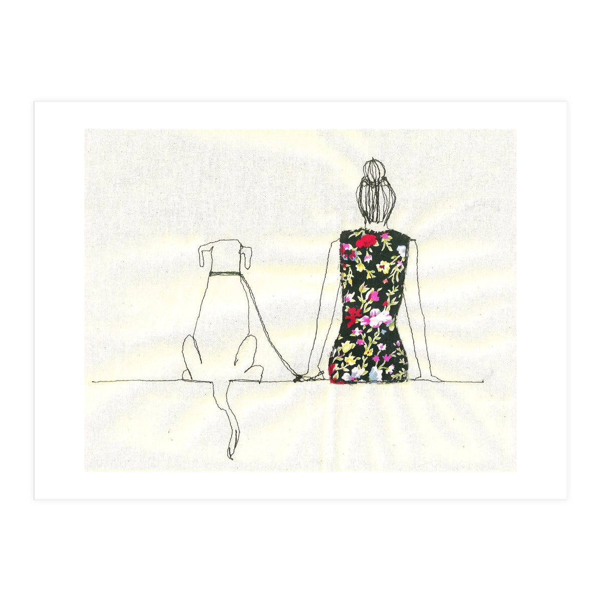 Girl And Dog Print (Print Only)